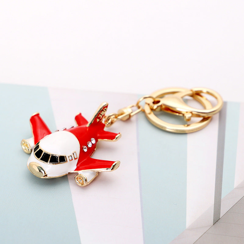 Wholesale Zinc Alloy A380 Small Airplane Model Key Chain